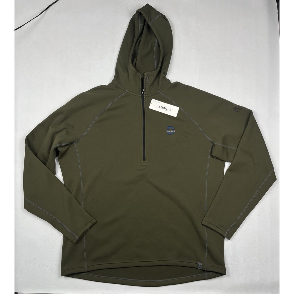 KUIU Peloton 200 Karuishi Fleece Hoodie Mens 2XL Green 1/2 Zip Performance